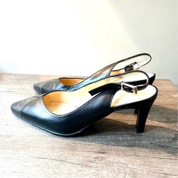 Brenda Zaro Point Toe Sling Back Heels - Picture 7 of 16